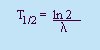 half-life equation
