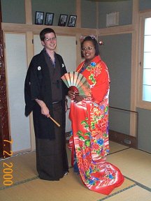 Patricia & Vinnie in wedding kimono