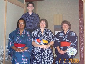 Me, Jean, Vinnie, & Patricia in kimono