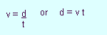 velocity equation